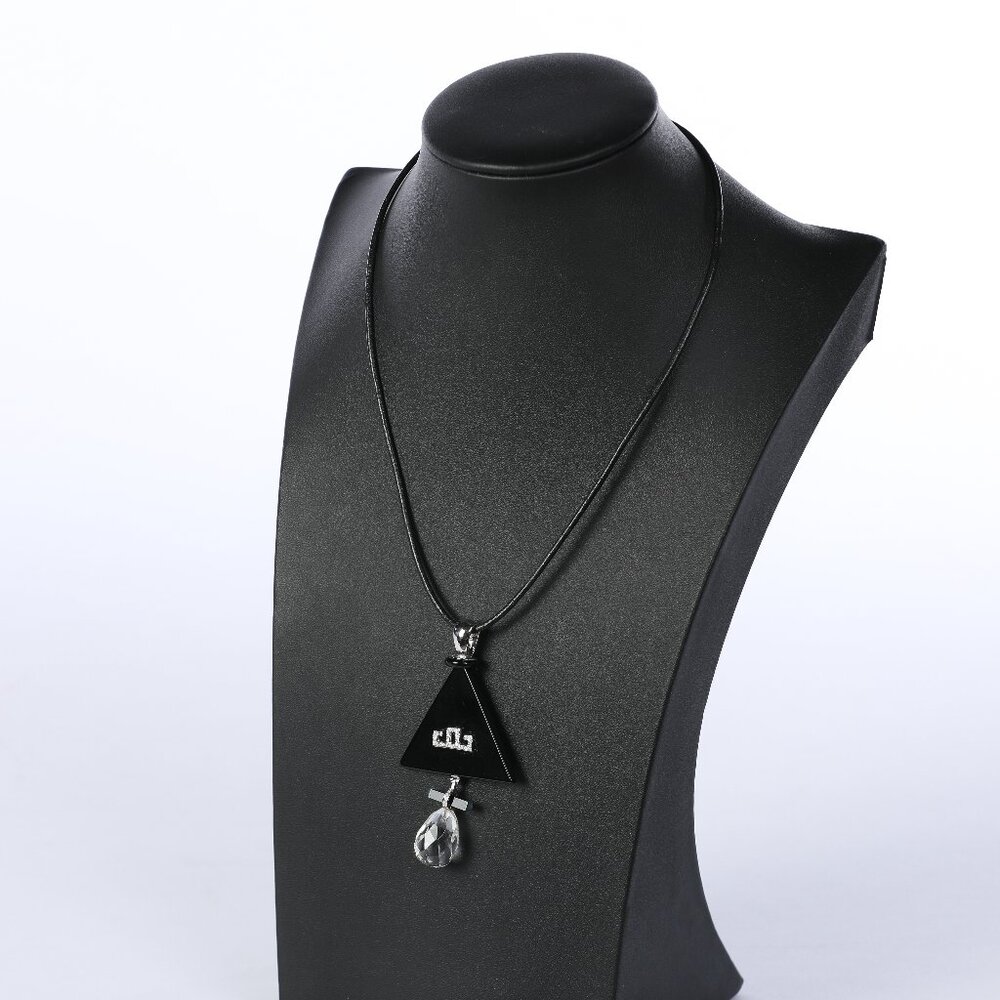 Petrorino Black Onyx Triangle Pendant Necklace